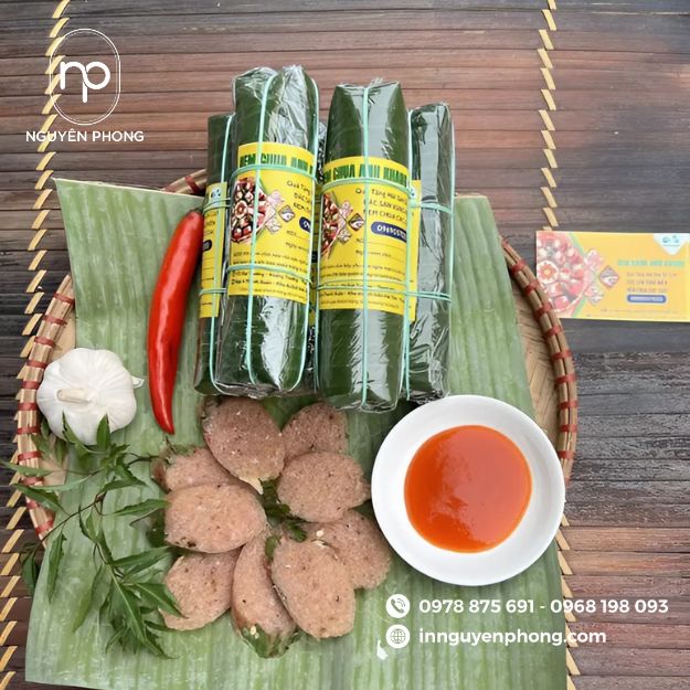 in tem dán nem chua theo kích thước yêu cầu